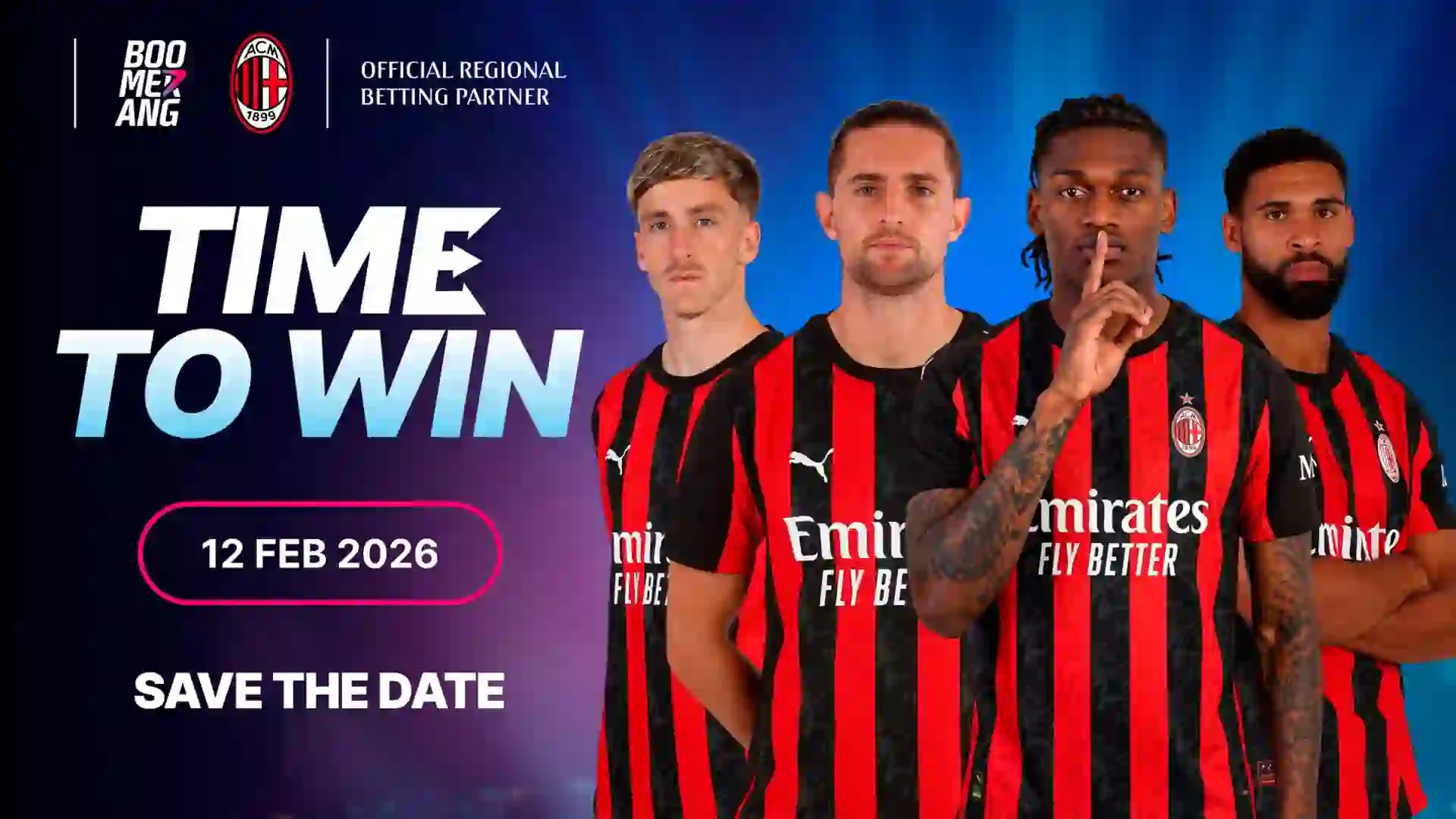 Boomerang Partners menyiapkan aktivasi afiliasi TIME TO WIN dengan kerja sama bersama AC Milan